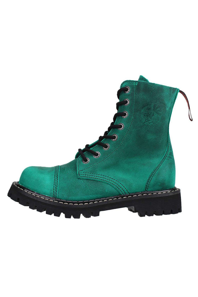 Angry Itch 8 Loch Stiefel Vintage Emerald