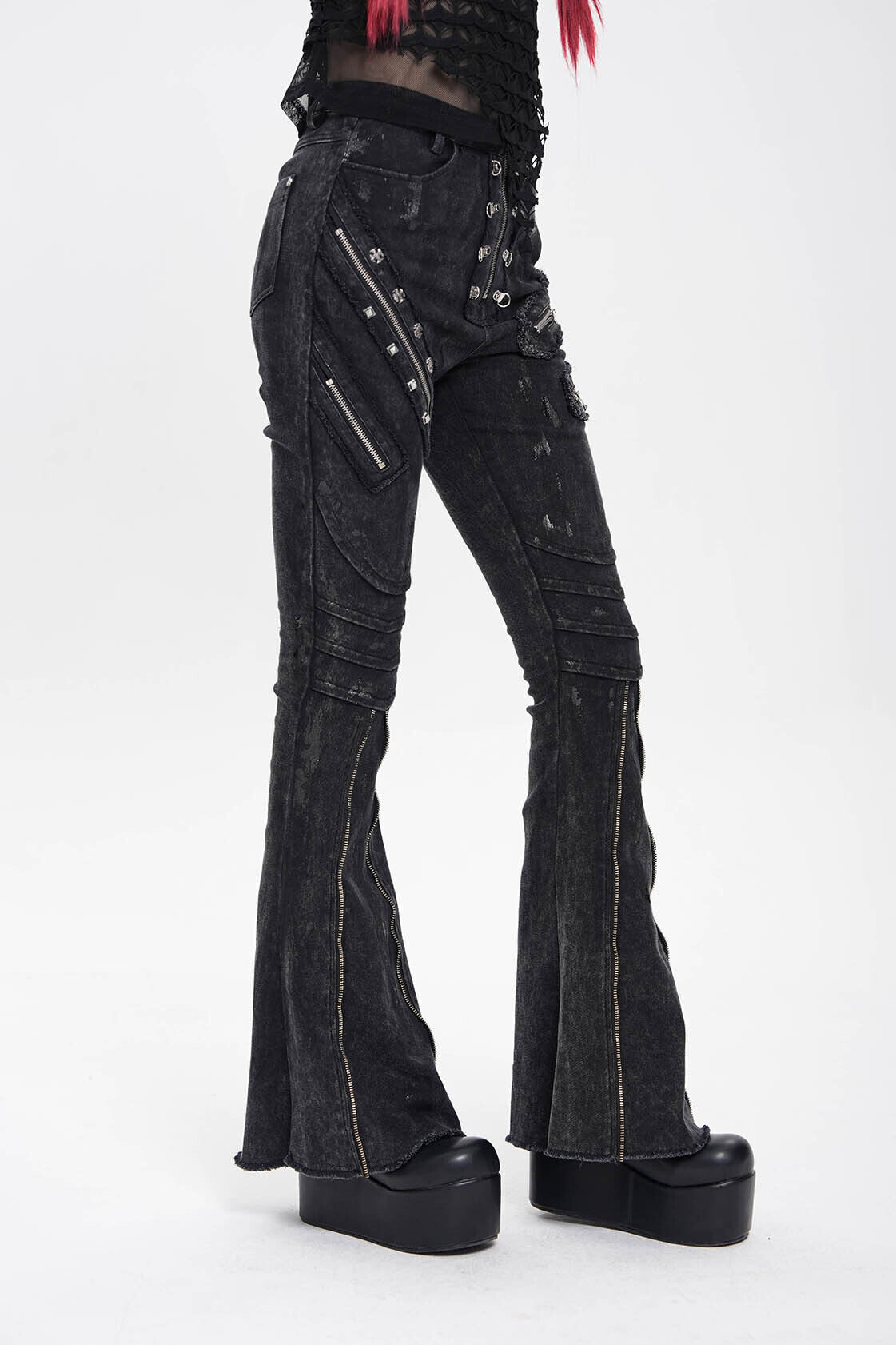 Devil Fashion Schlaghose Ashes & Echoes