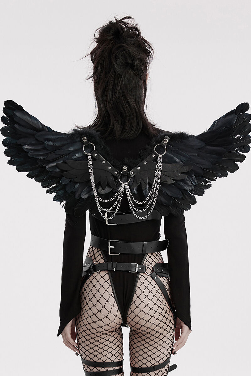 Punk Rave Harness Black Wings