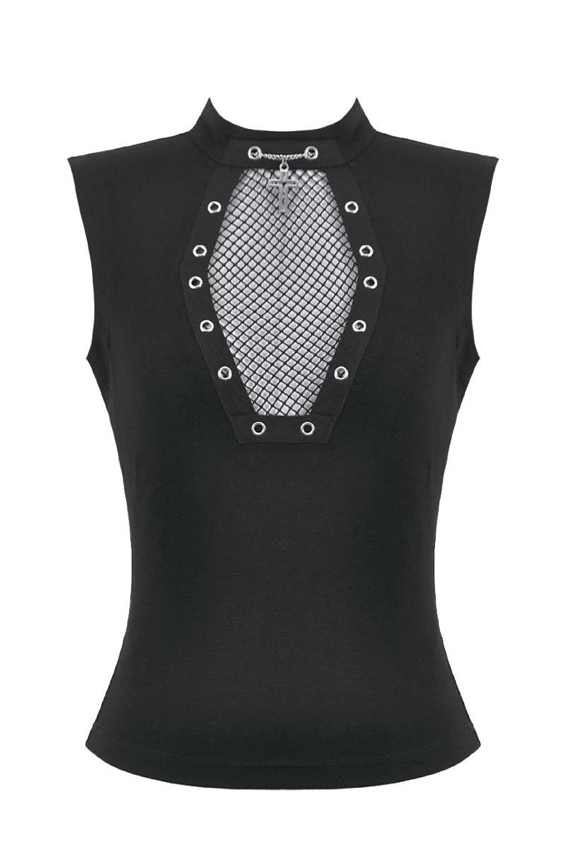Dark In Love Top Sheer Coffin