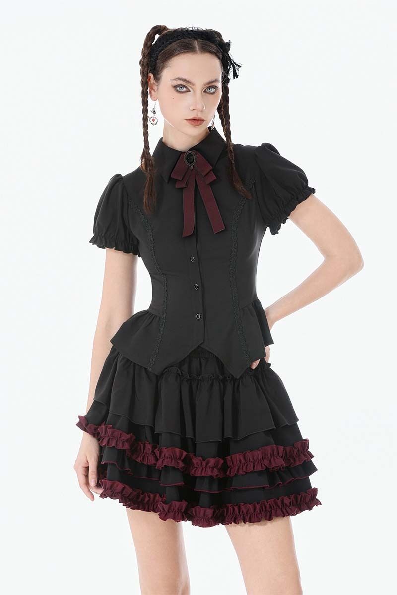 Dark In Love Rock Crimson Ruffle
