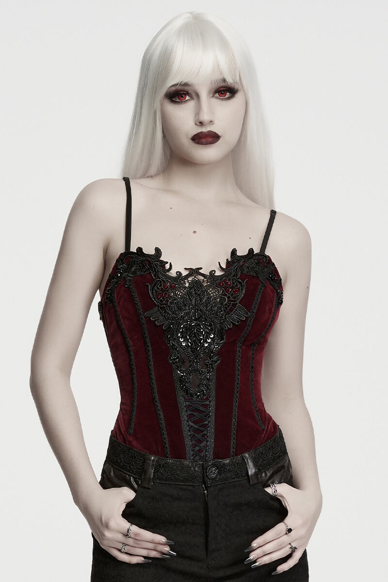 Punk Rave Korsett Corvina Red