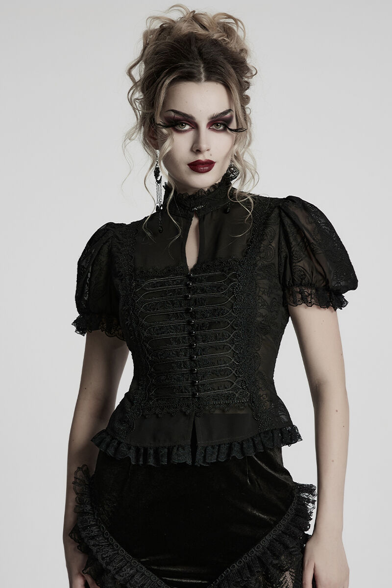 Punk Rave Bluse Moonlit Mourning