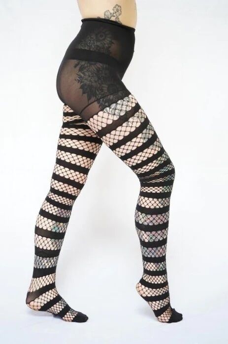 Pamela Mann Strumpfhose Fishnet Opaque Stripe