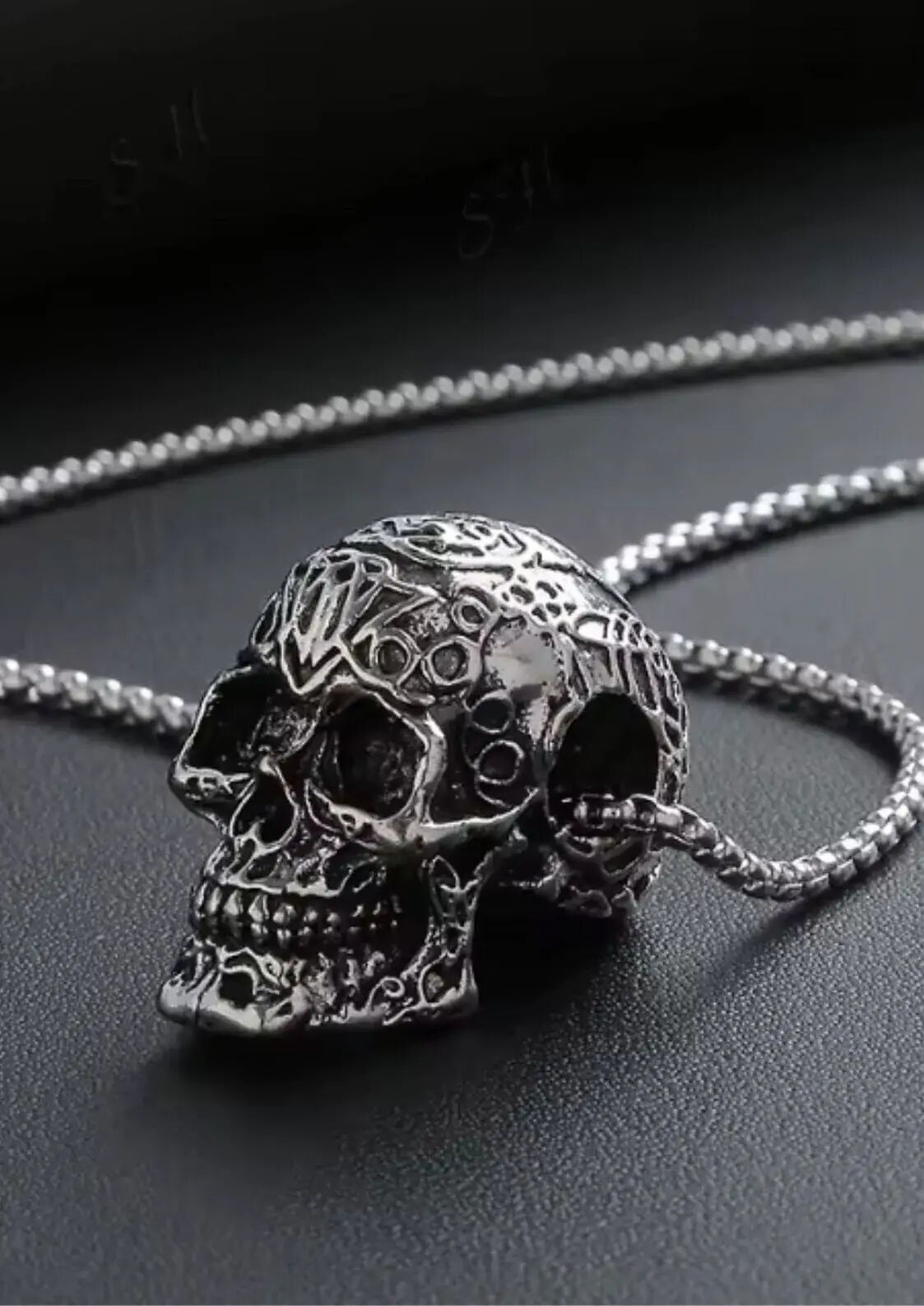 Easure Halskette Tattoo Skull