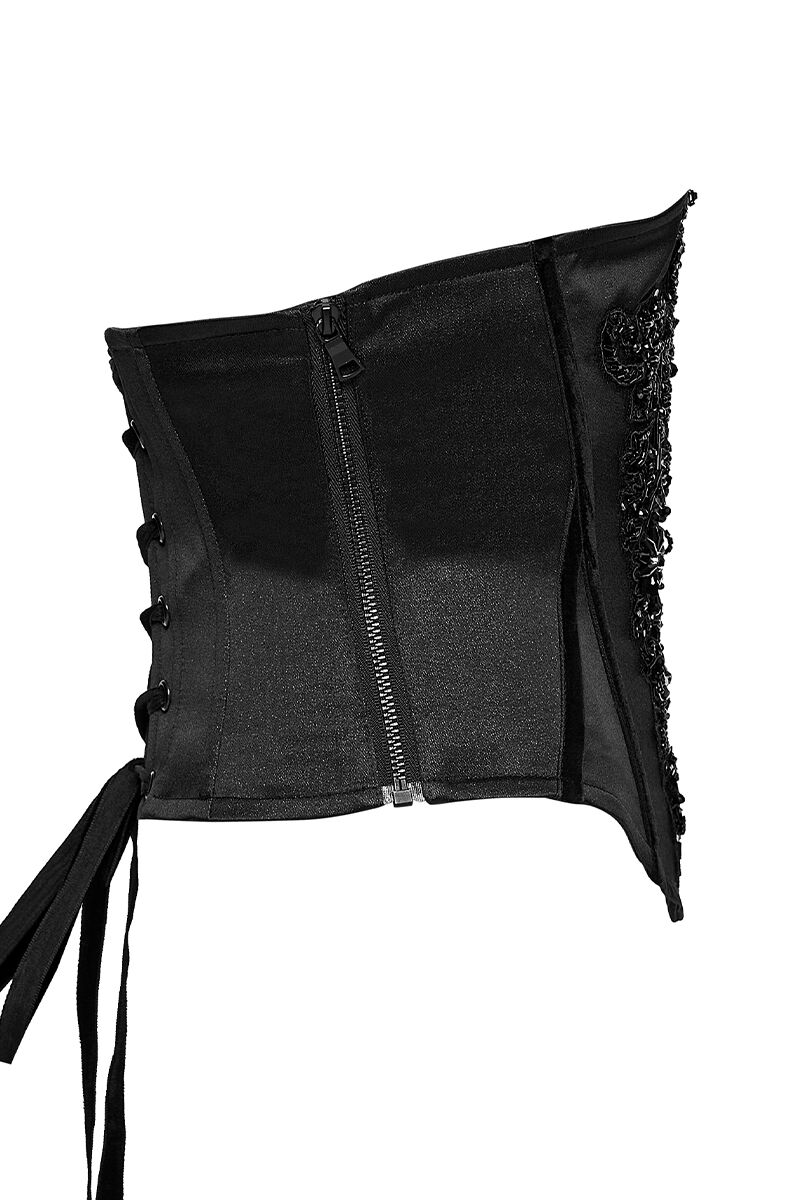 Punk Rave Korsage Noir Eclipse