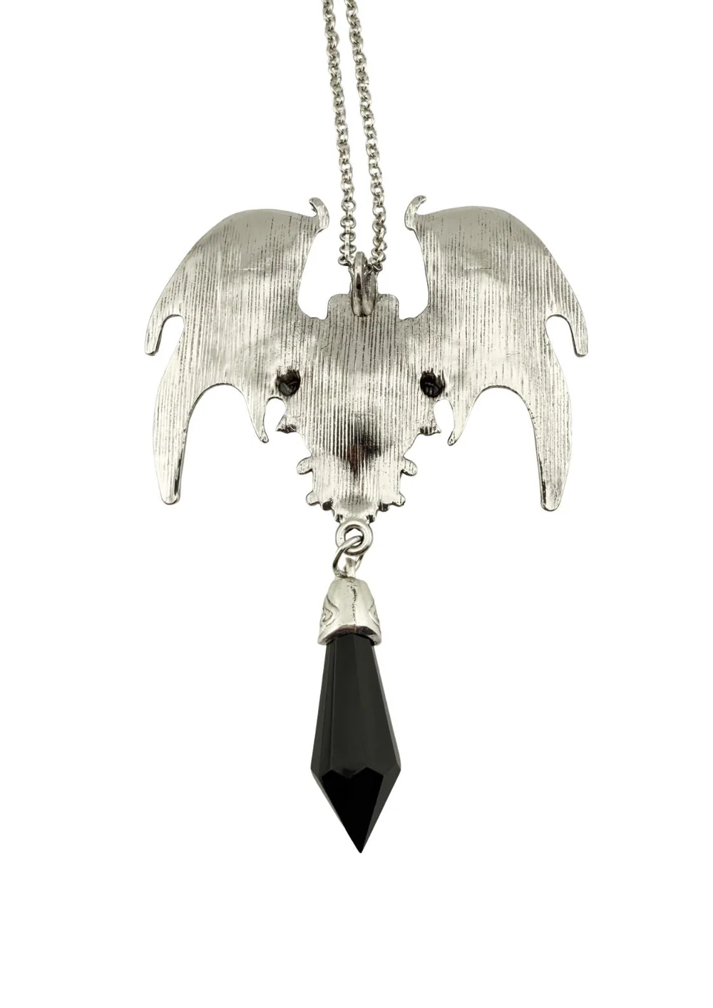 Easure Halskette Black Crystal Bat Wings
