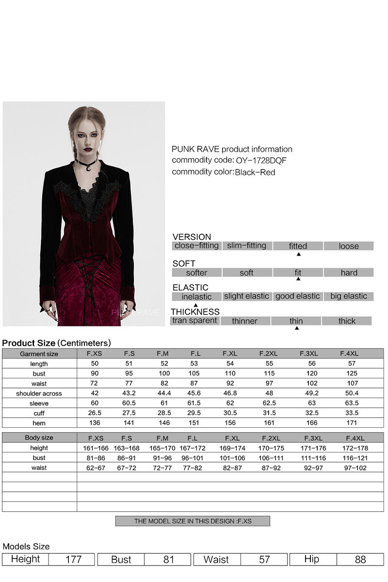 Punk Rave Jacke Red Moonlight
