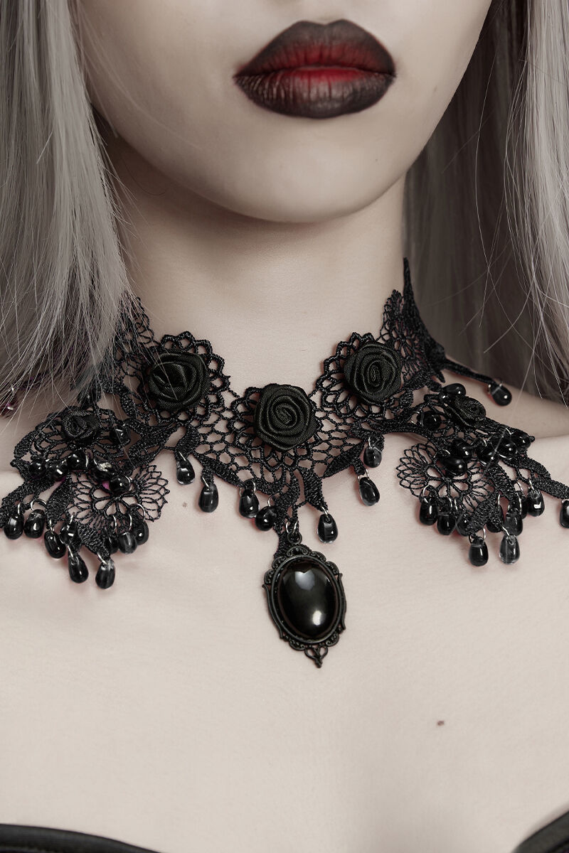 Punk Rave Halsband Rose Obscure