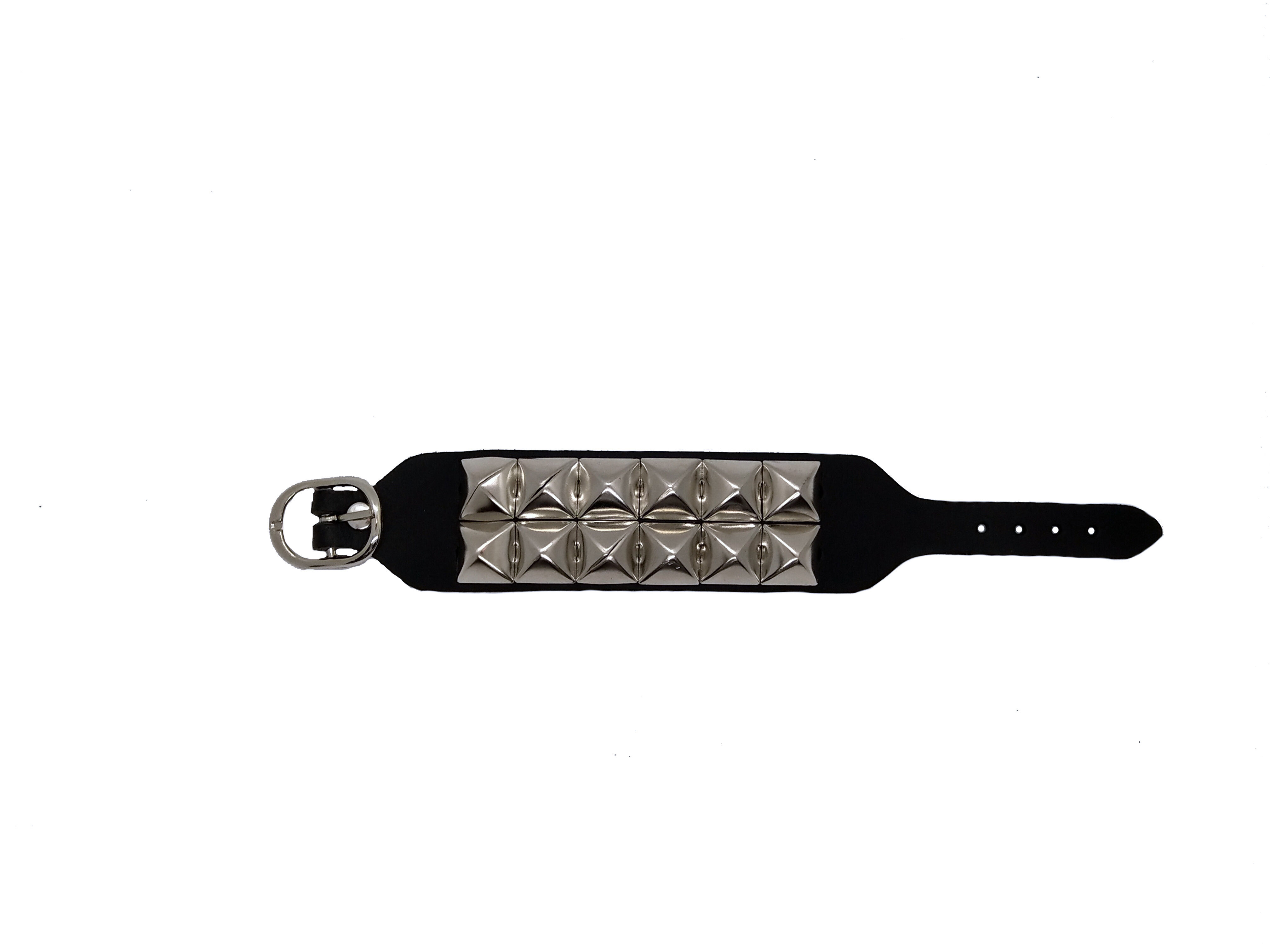 Nietenarmband Pyramidennieten 2-reihig
