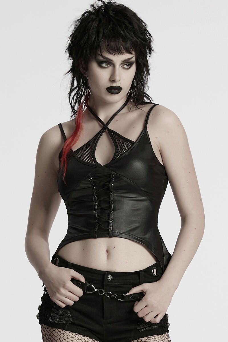 Punk Rave Top Abyssal Mesh