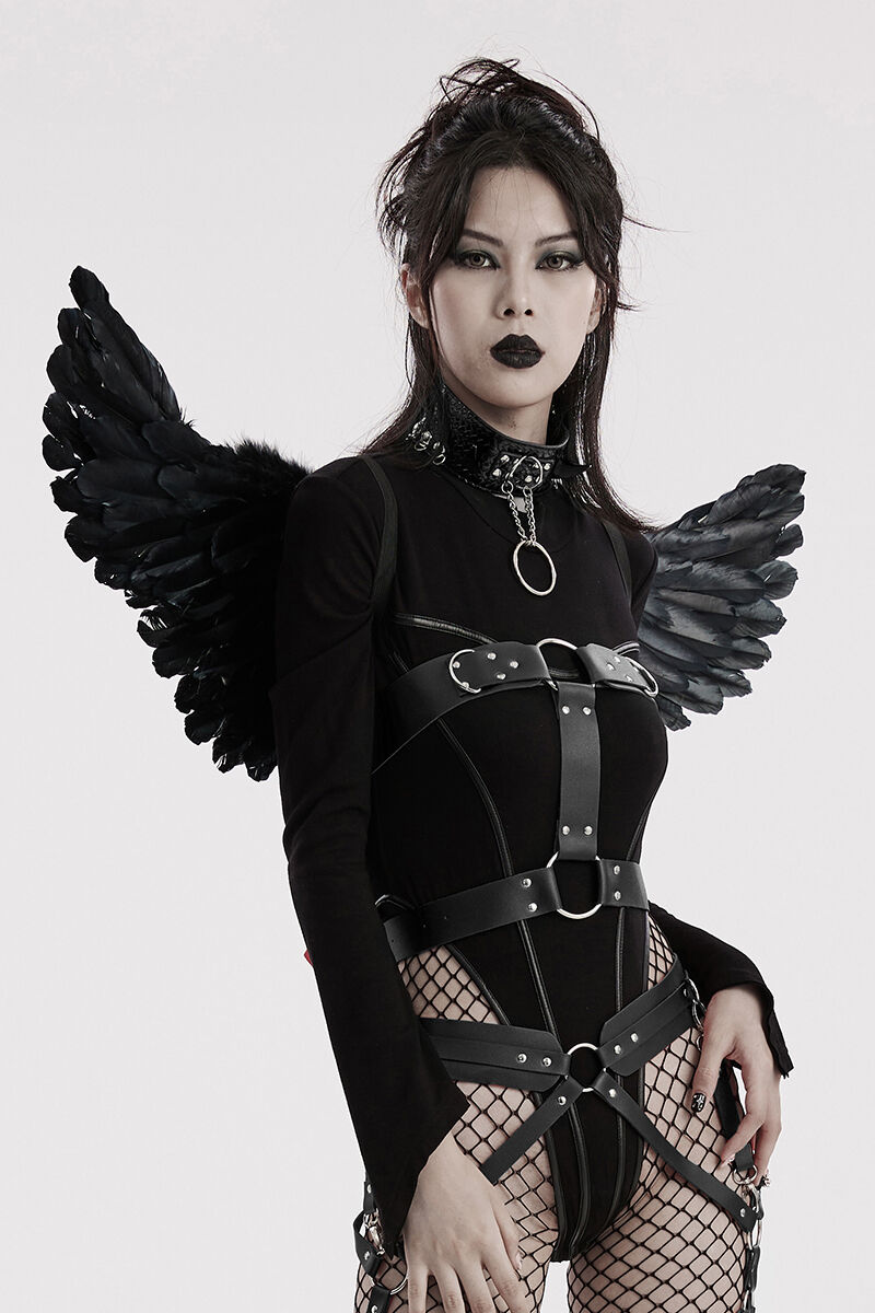 Punk Rave Harness Black Wings