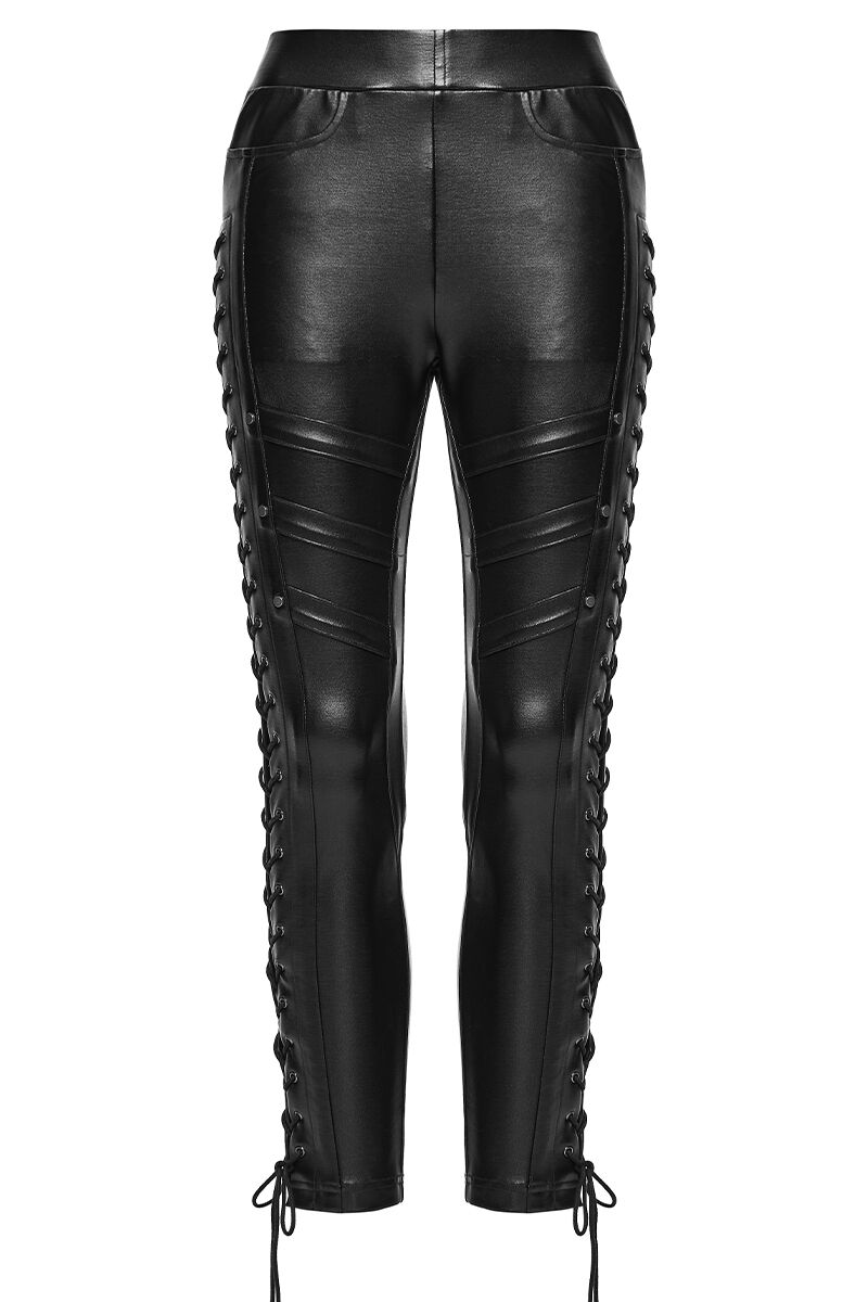 Punk Rave Leggings Lace-Up Abyss