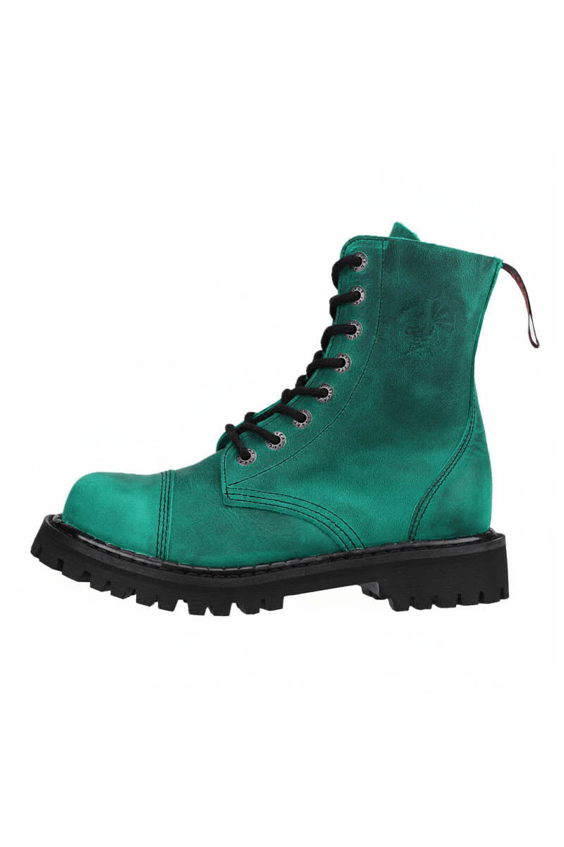Angry Itch 8 Loch Stiefel Vintage Emerald