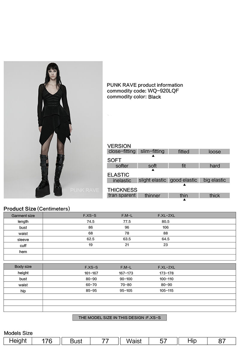 Punk Rave Kleid Obsidian Serpent