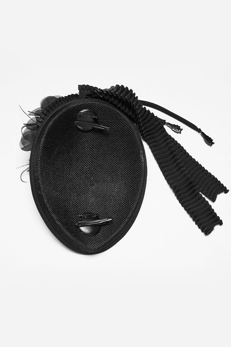 Punk Rave Fascinator Mourning Bloom