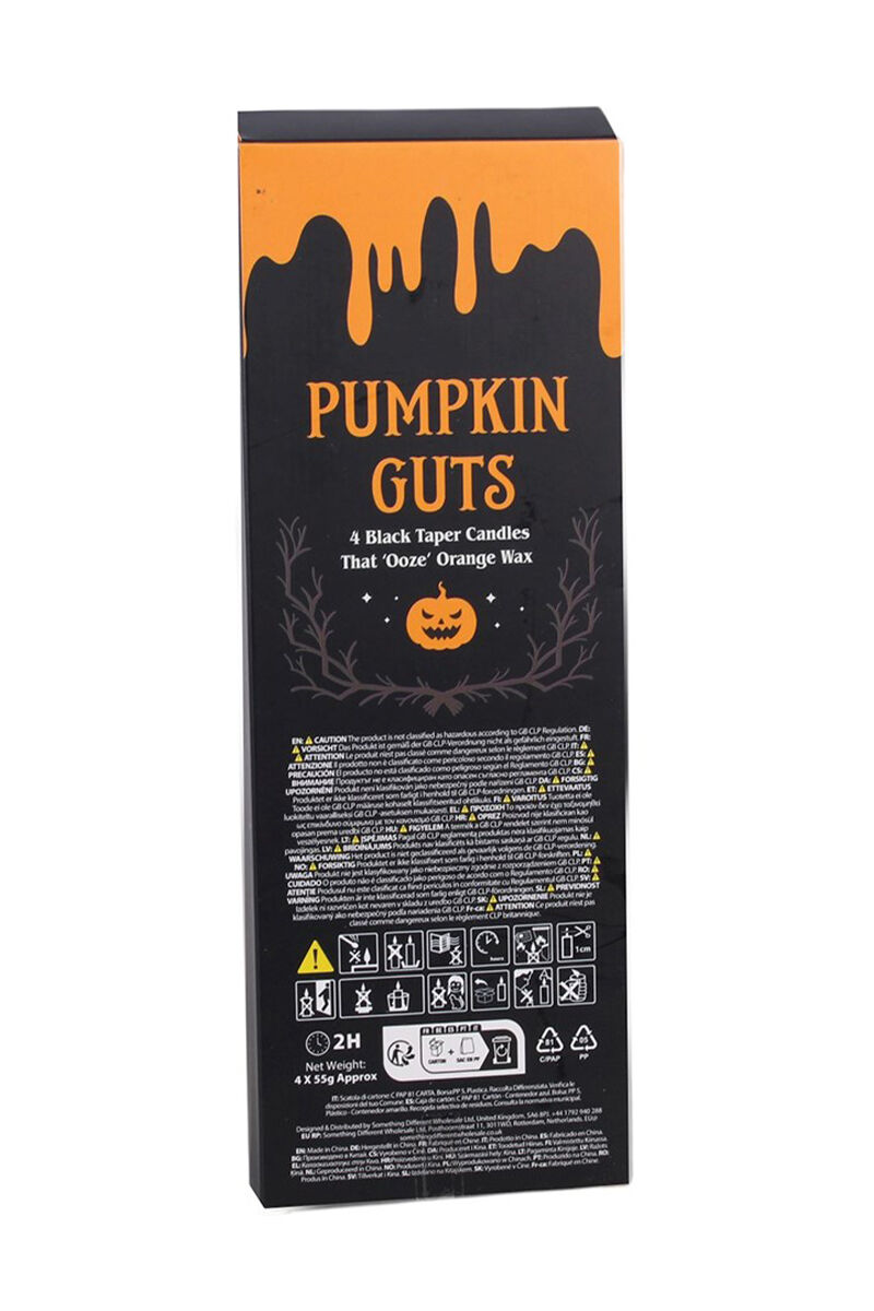 Schwarze Blutkerze Pumpkin Guts Stab 25cm