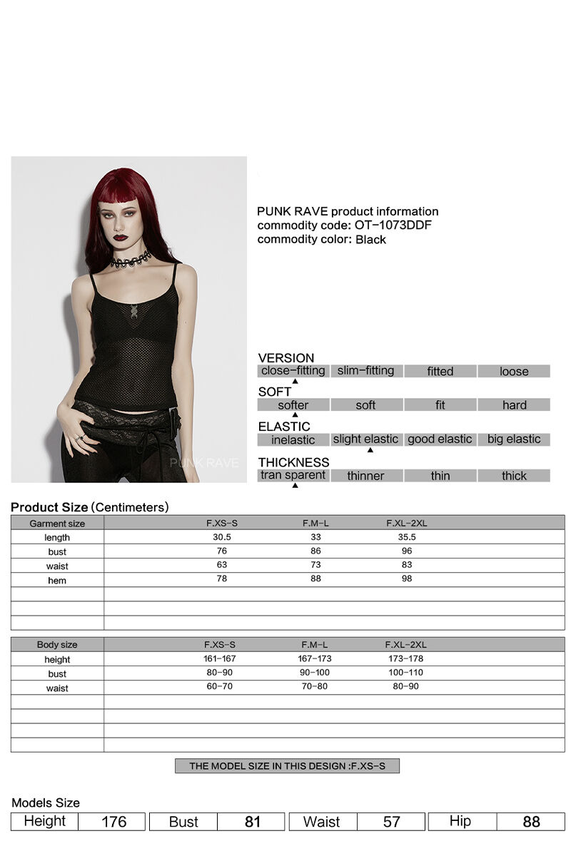 Punk Rave Top Celene Mesh Moon