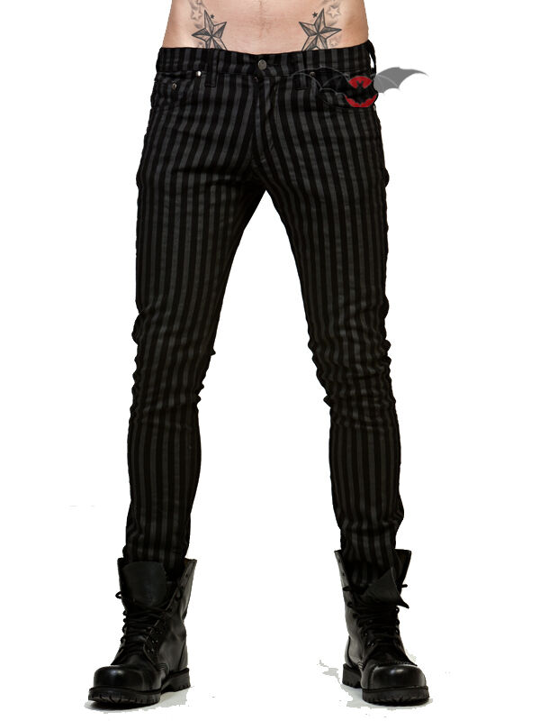 Queen of Darkness Hose Grey Stripes