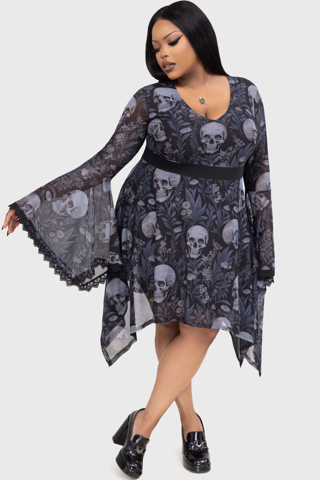 Killstar Kleid Death's Head Skater