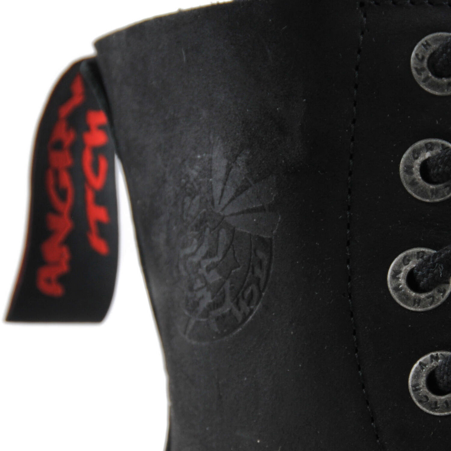 Angry Itch 8 Loch Stiefel Vintage Schwarz