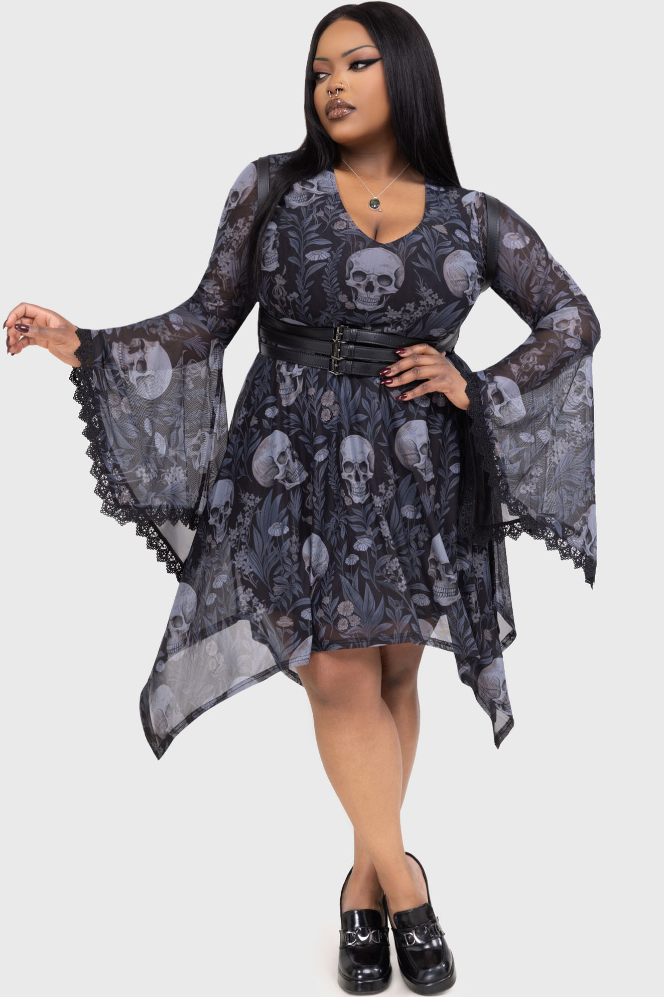 Killstar Kleid Death's Head Skater