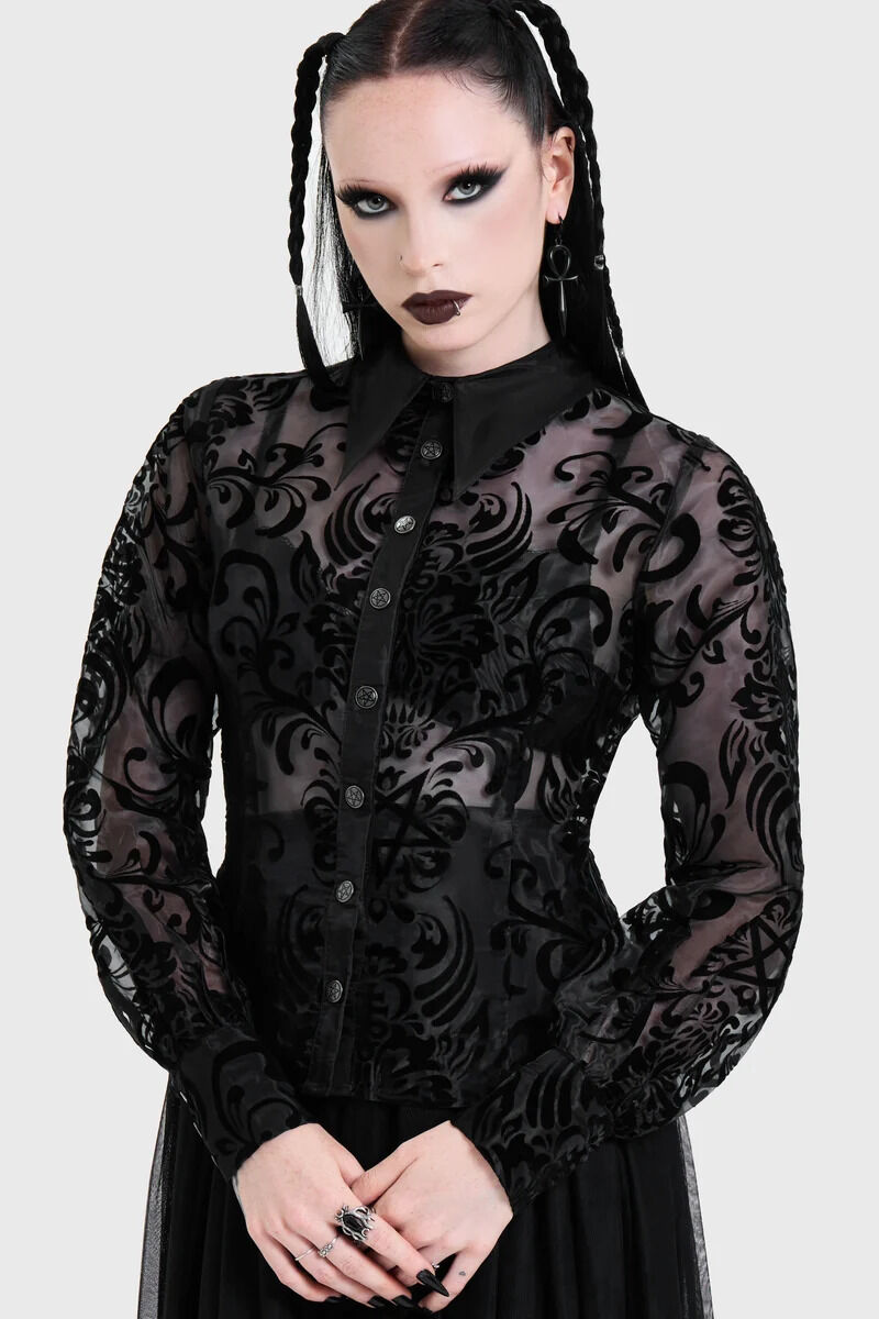 Killstar Bluse Bloodlust Organza