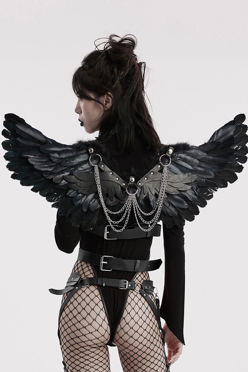 Punk Rave Harness Black Wings