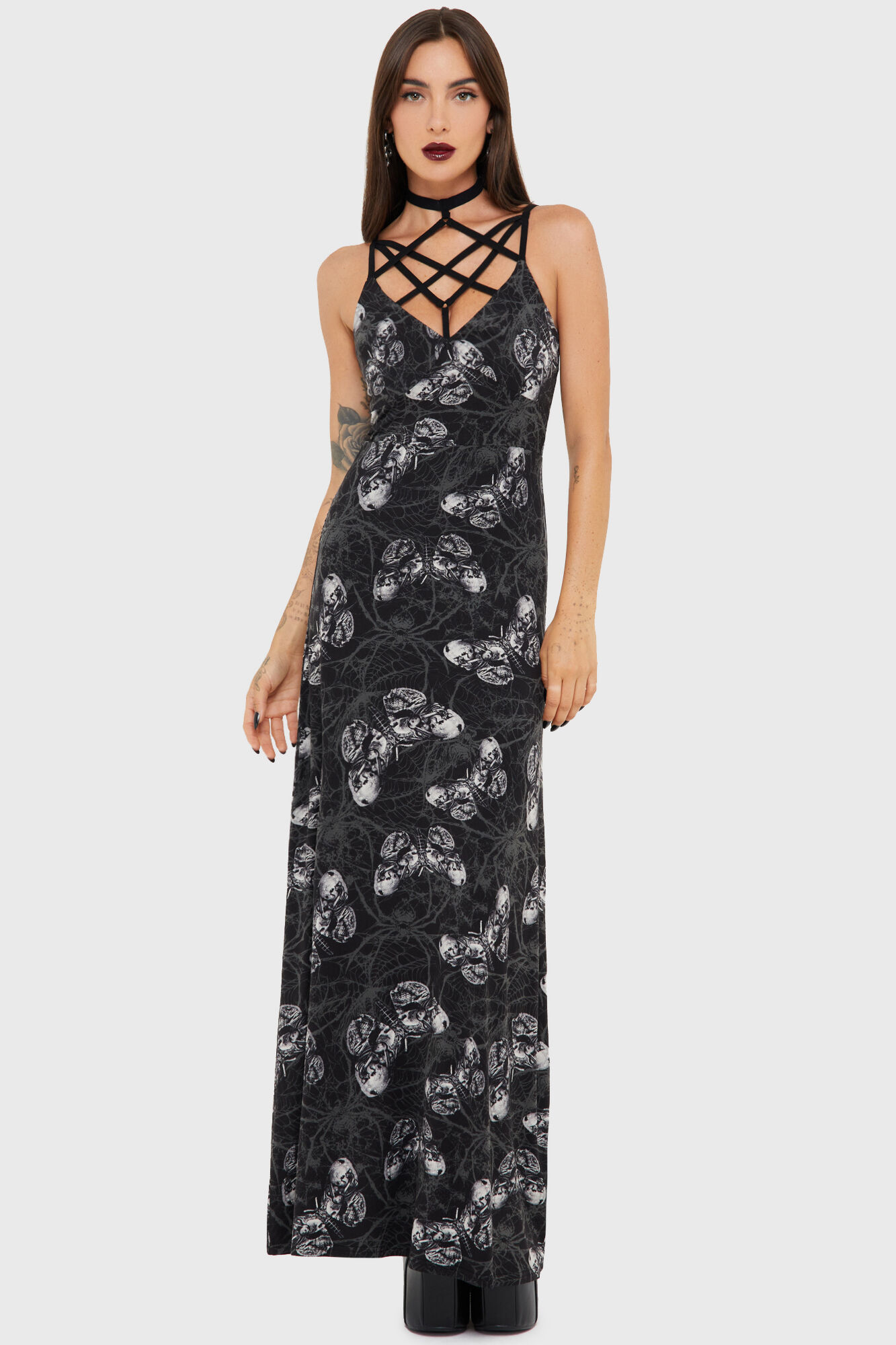 Killstar Maxi Kleid Spidrasica's Web