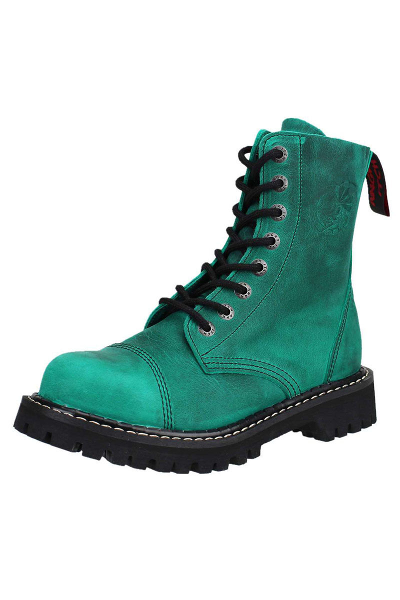 Angry Itch 8 Loch Stiefel Vintage Emerald