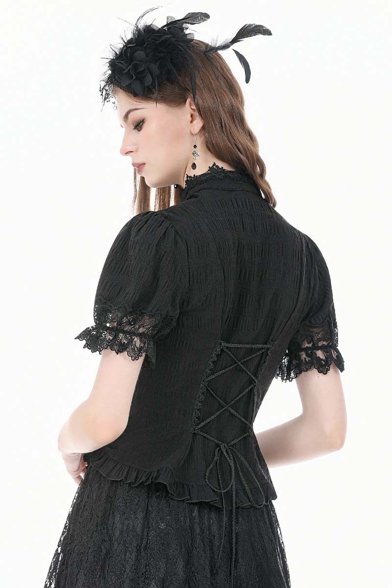 Dark In Love Bluse Ebon Heirloom