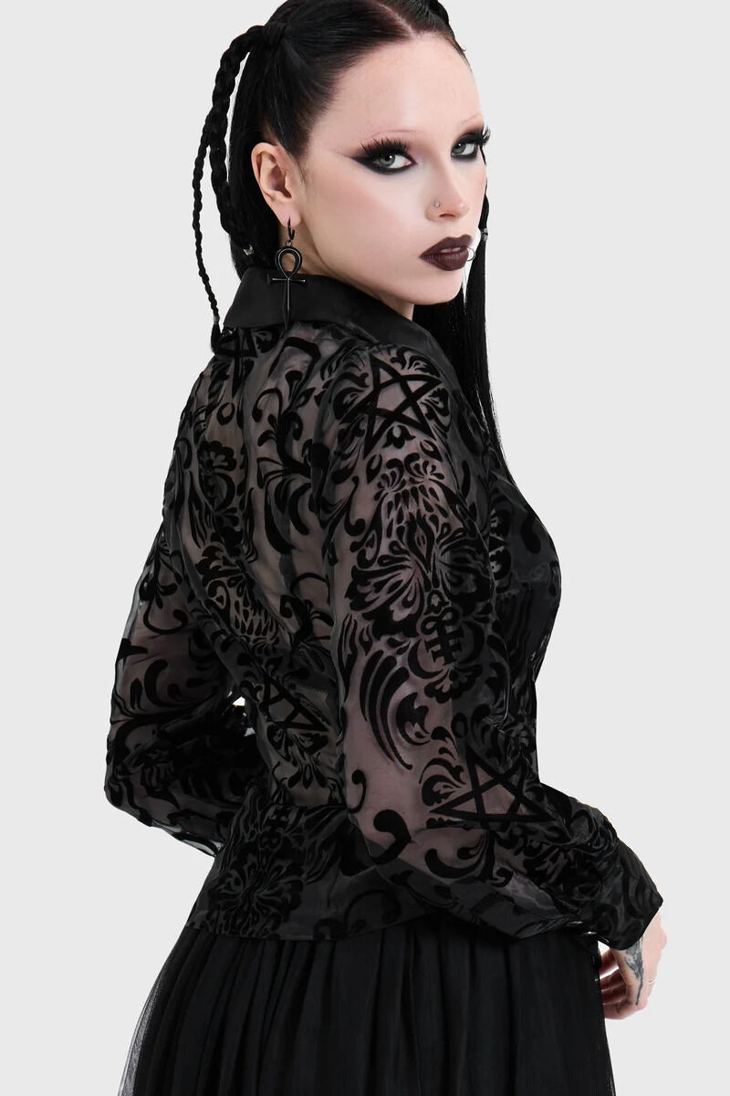 Killstar Bluse Bloodlust Organza