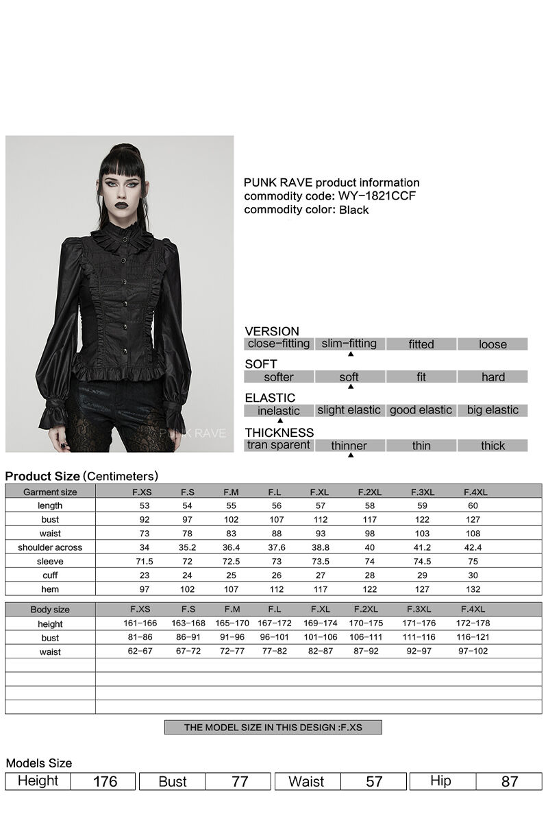 Punk Rave Bluse Midnight Sonata