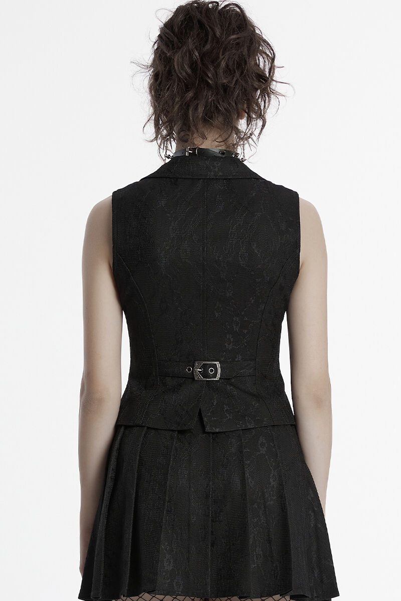 Punk Rave Weste Midnight Ruffle