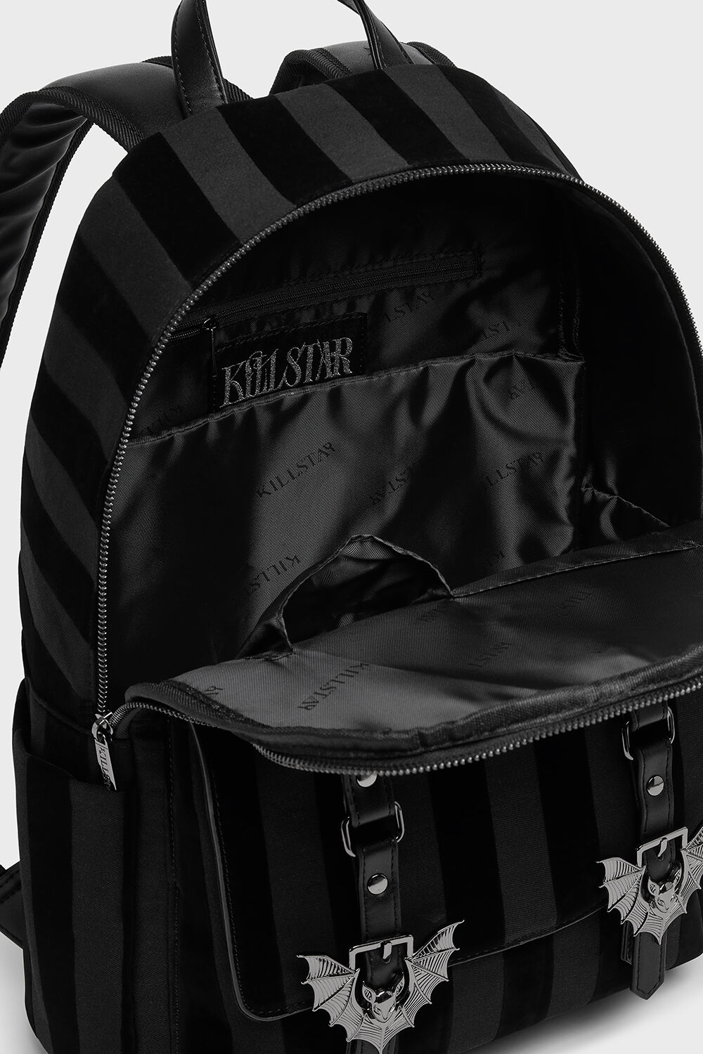 Killstar Rucksack Striped Noir Bat