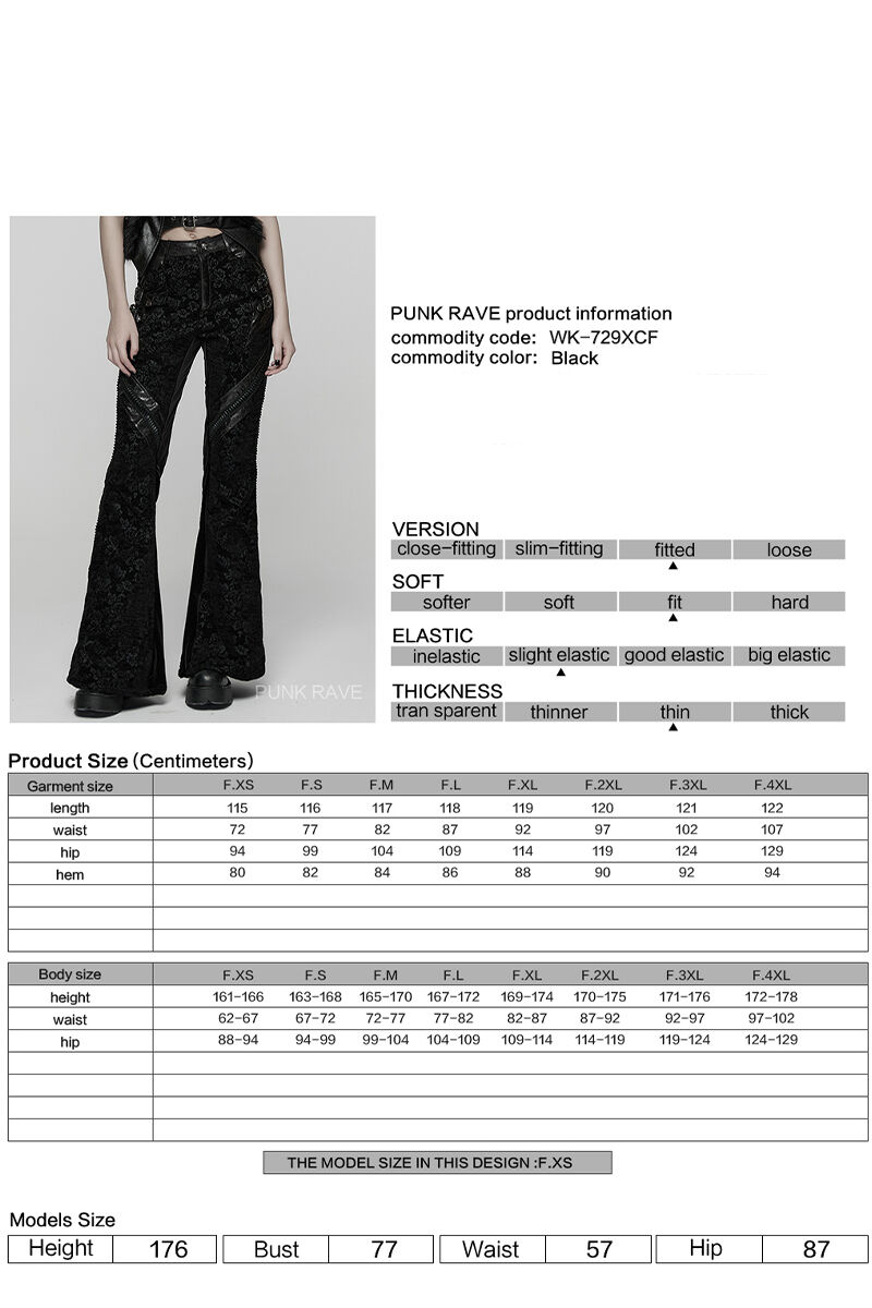 Punk Rave Schlaghose Morticia's Garden