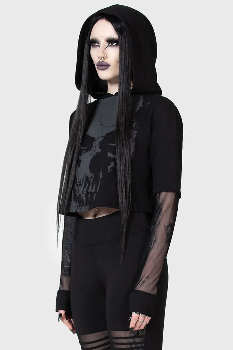 Killstar Kihilist Hoodie Chilled Bone