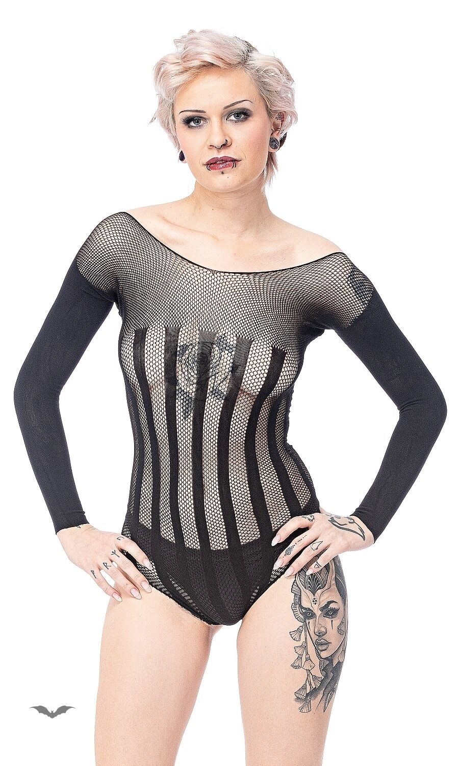 Queen of Darkness Body Net Stripes