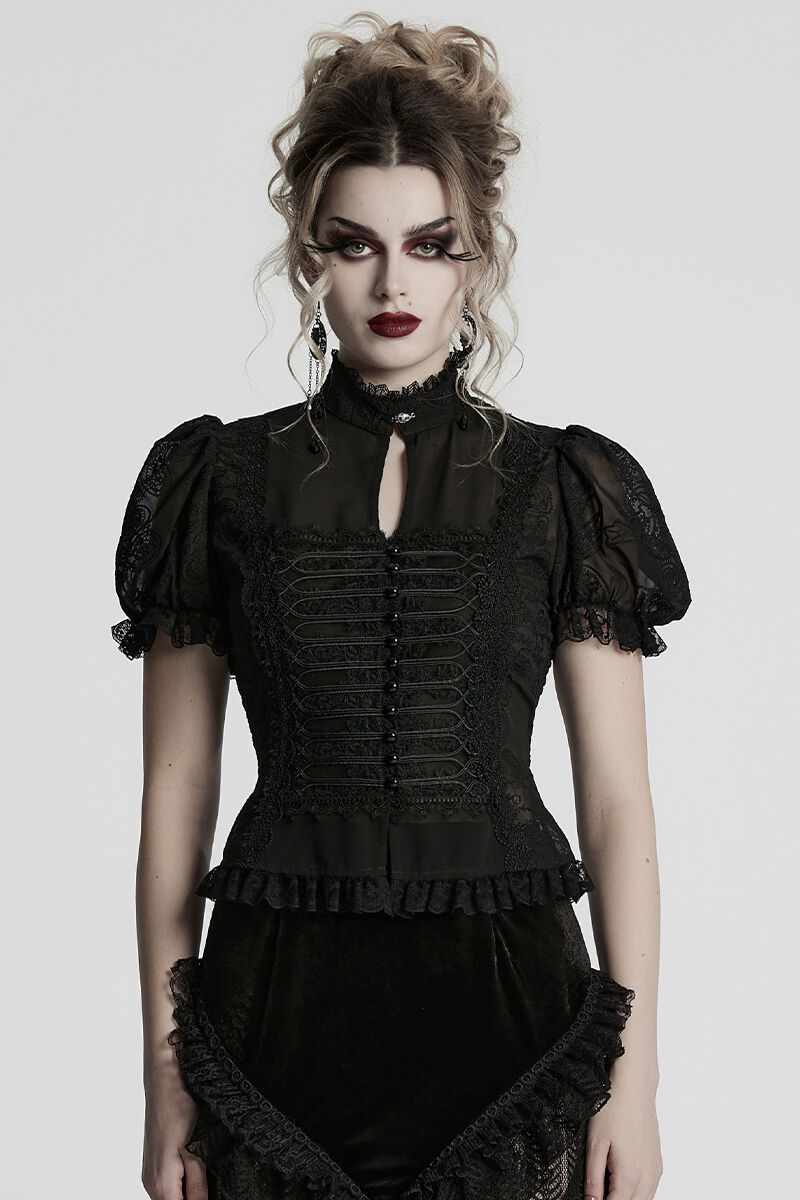 Punk Rave Bluse Moonlit Mourning