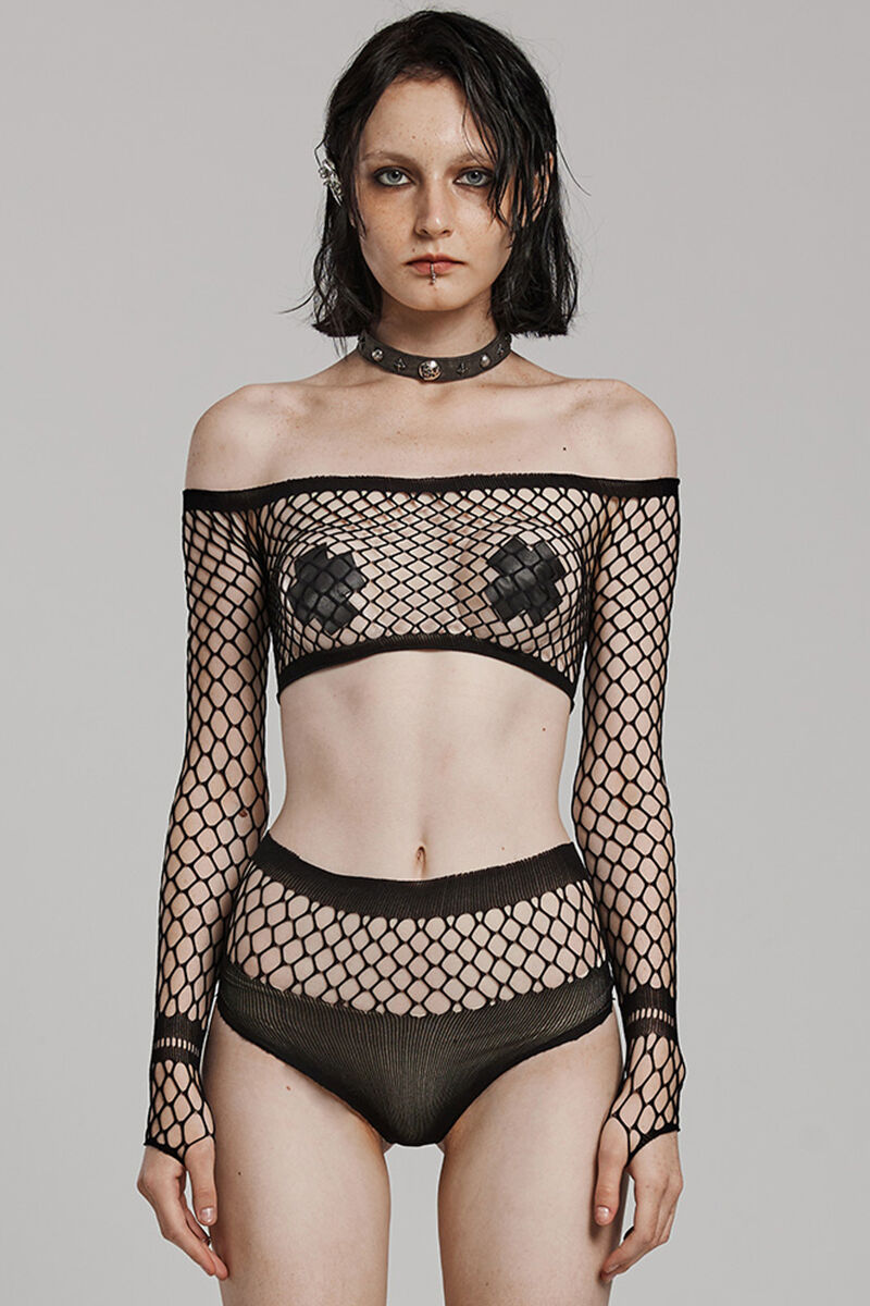 Punk Rave Top/Panty Set Embrace The Night