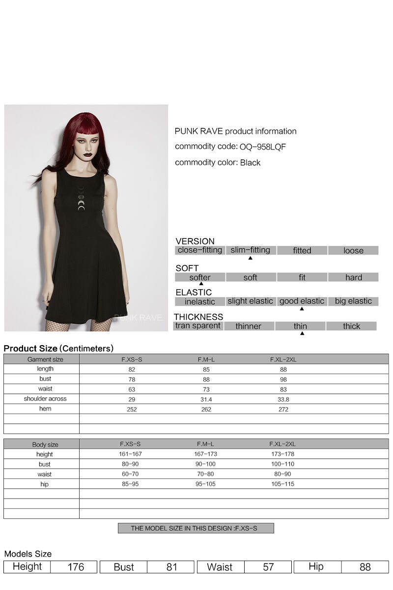 Punk Rave Kleid Celestia Moonphase