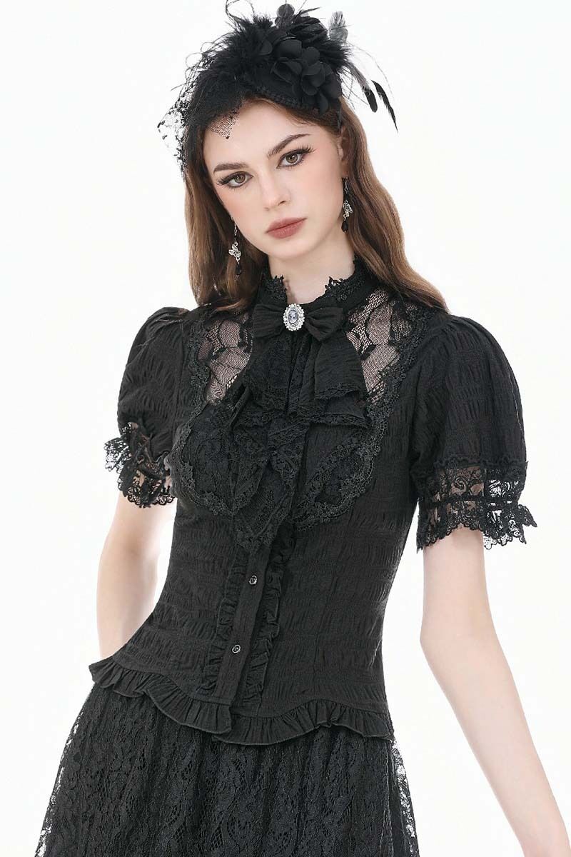 Dark In Love Bluse Ebon Heirloom