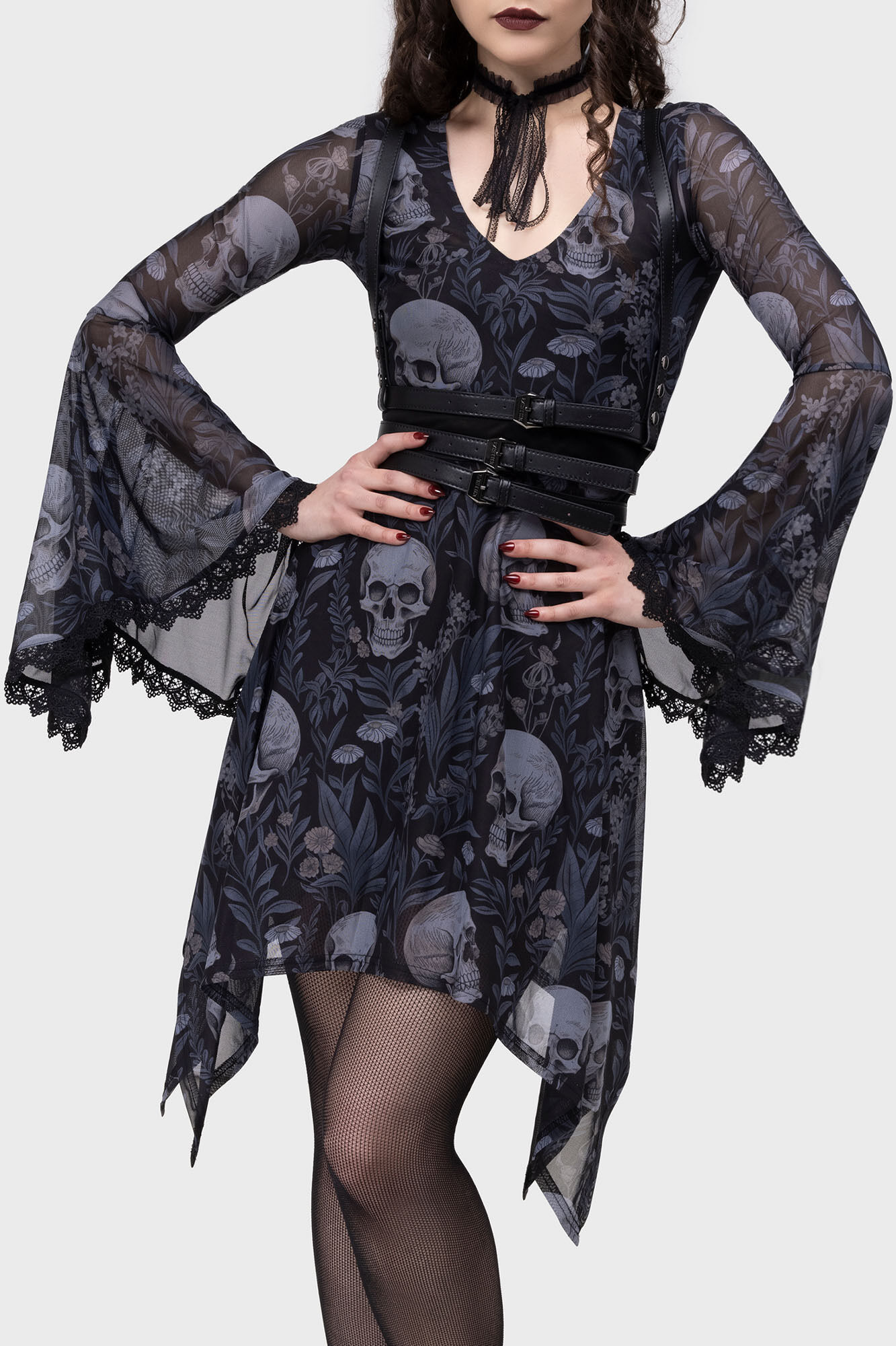 Killstar Kleid Death's Head Skater