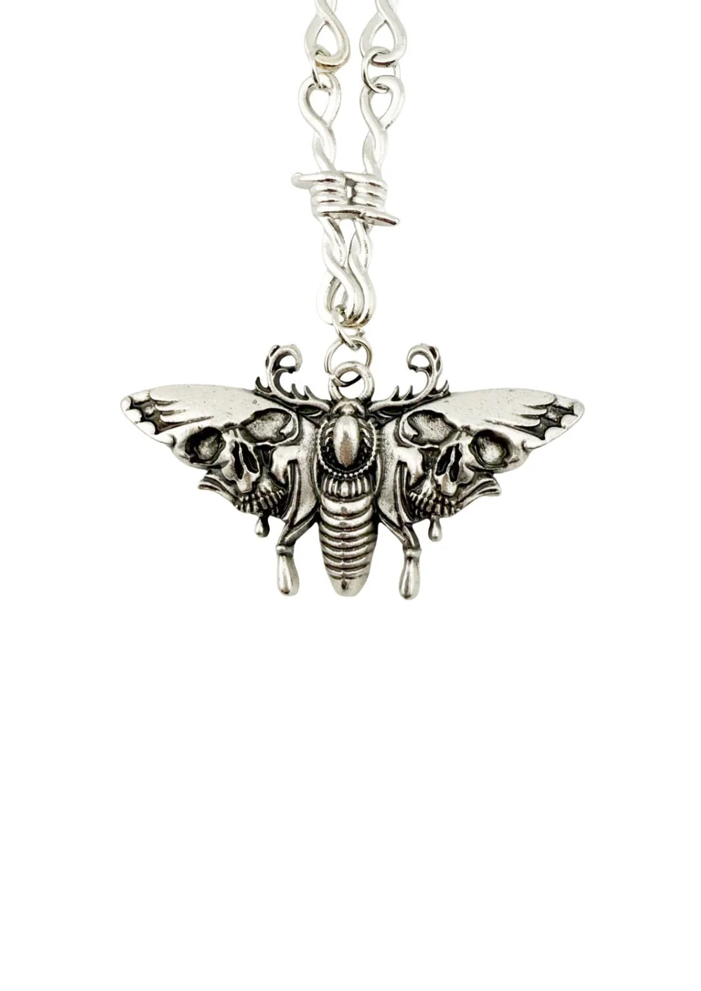 Easure Halskette Moth With Skulls