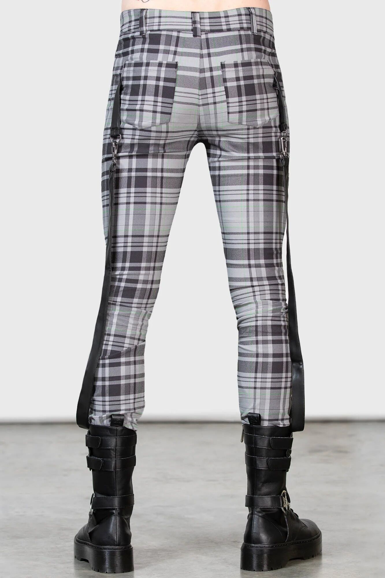 Killstar Hose Office Riot Grey Tartan