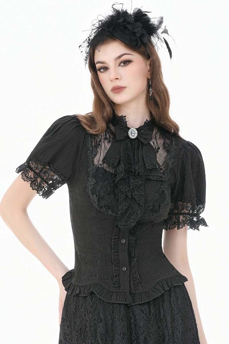 Dark In Love Bluse Ebon Heirloom