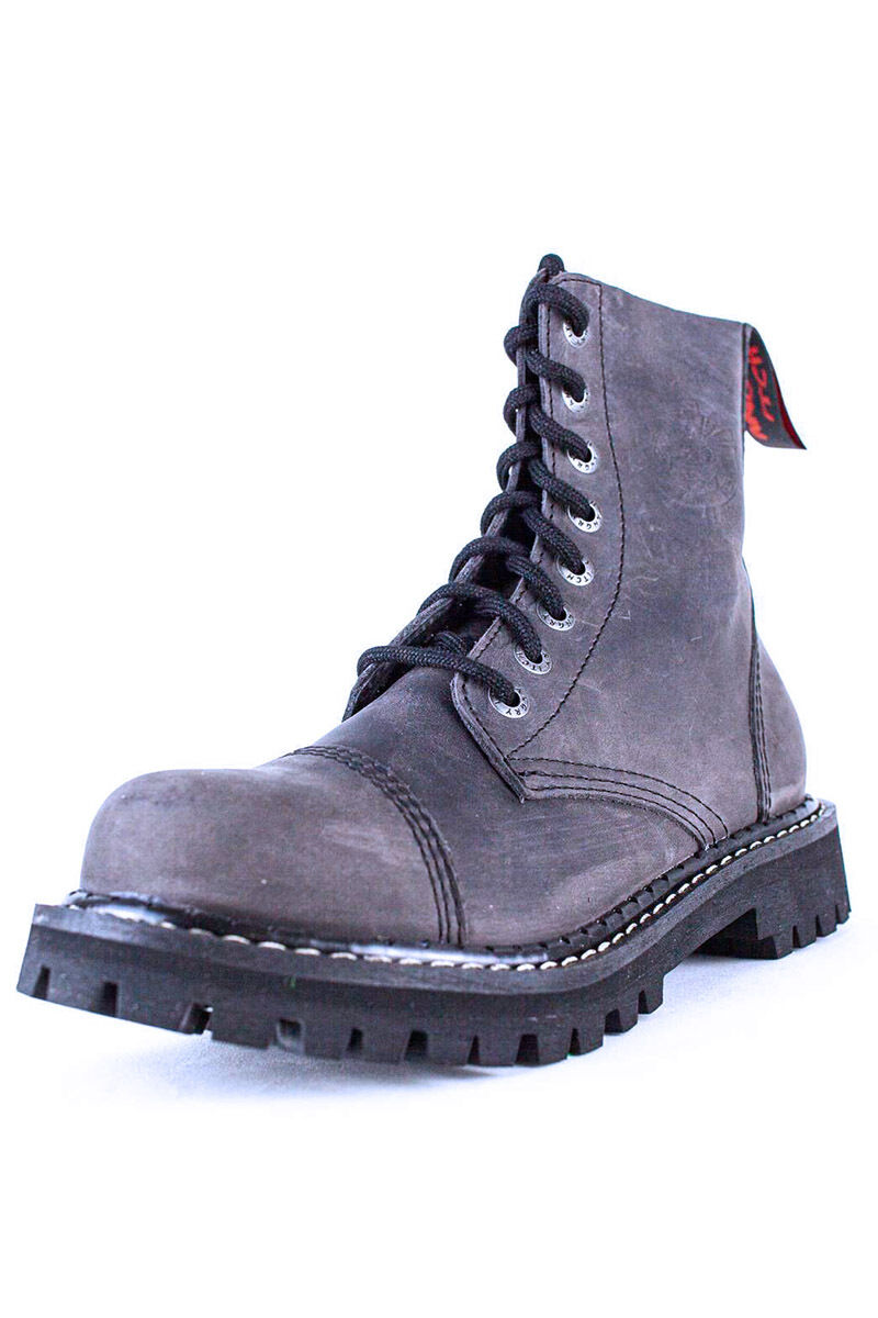 Angry Itch 8 Loch Stiefel Vintage Dunkel Braun