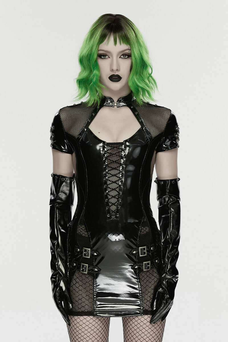 Punk Rave Kleid Chrome Ritual