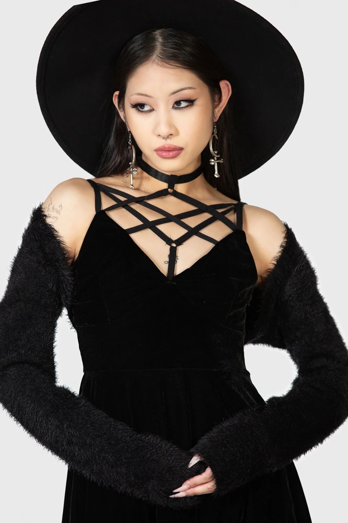 Killstar Kleid Magica Black Velvet