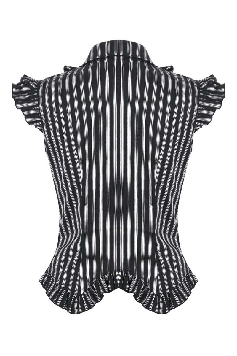Dark In Love Bluse Funeral Stripe